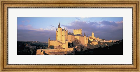 Framed Clouds over a castle, Alcazar Castle, Old Castile, Segovia, Madrid Province, Spain Print