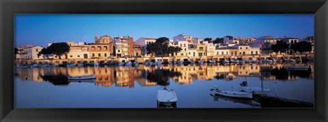 Framed Buildings at the waterfront, Porto, Majorca, Spain Print