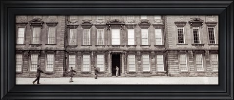 Framed Men carrying boxes, moving to a new building, Dyrham Park, Dyhram, Gloucestershire, England Print