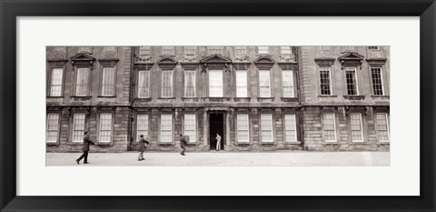 Framed Men carrying boxes, moving to a new building, Dyrham Park, Dyhram, Gloucestershire, England Print
