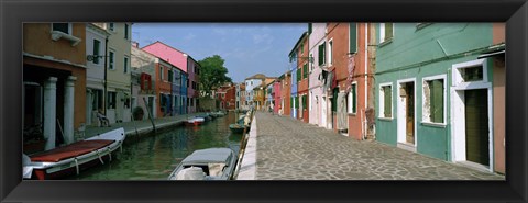 Framed Burano, Venice, Veneto, Italy Print