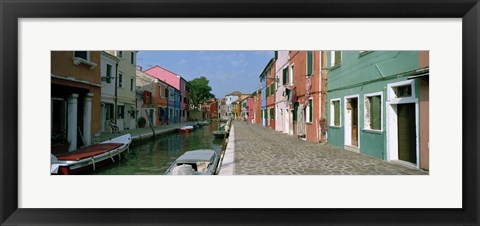 Framed Burano, Venice, Veneto, Italy Print
