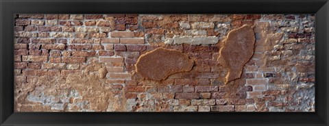 Framed Close-up of a brick wall, Venice, Veneto, Italy Print