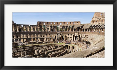 Framed Interiors of an amphitheater, Coliseum, Rome, Lazio, Italy Print