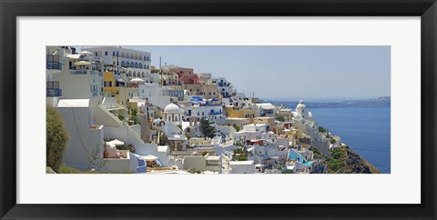 Framed Houses in a city, Santorini, Cyclades Islands, Greece Print