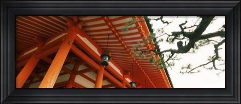 Framed Low angle view of a shrine, Heian Jingu Shrine, Kyoto, Kyoto Prefecture, Kinki Region, Honshu, Japan Print