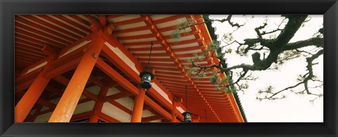 Framed Low angle view of a shrine, Heian Jingu Shrine, Kyoto, Kyoto Prefecture, Kinki Region, Honshu, Japan Print