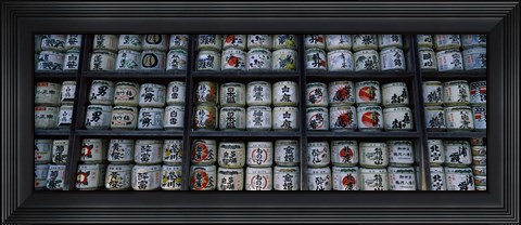 Framed Sake, Tsurugaoka Hachiman Shrine, Kamakura, Kanagawa Prefecture, Kanto Region, Japan Print