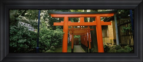 Framed Torii Gates in a park, Ueno Park, Taito, Tokyo Prefecture, Kanto Region, Japan Print