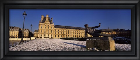 Framed Statue in front of a palace, Tuileries Palace, Paris, Ile-de-France, France Print