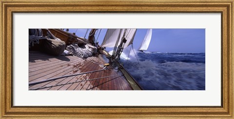 Framed Sailboats in the sea, Antigua, Antigua and Barbuda Print