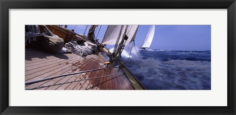 Framed Sailboats in the sea, Antigua, Antigua and Barbuda Print