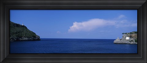Framed Island in the sea, Majorca, Spain Print
