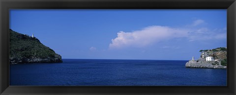 Framed Island in the sea, Majorca, Spain Print