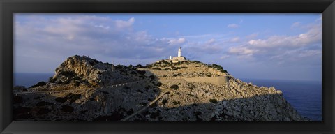 Framed Lighthouse at a seaside, Majorca, Spain Print