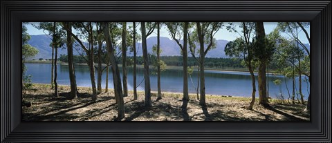 Framed dam on a farm in Hermon, South Africa Print