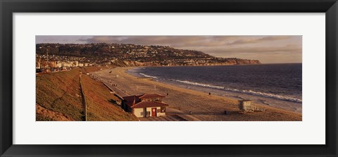 Framed High angle view of a coastline, Redondo Beach, Los Angeles County, California, USA Print