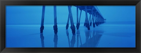 Framed Low angle view of a pier, Hermosa Beach Pier, Hermosa Beach, California, USA Print