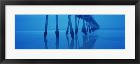 Framed Low angle view of a pier, Hermosa Beach Pier, Hermosa Beach, California, USA Print