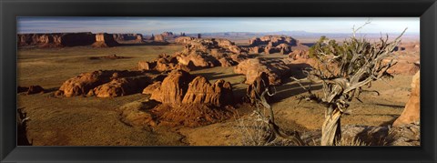 Framed Rock Formations from a Distance, Monument Valley, Arizona, USA Print