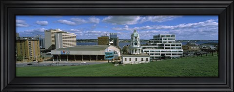 Framed Clock tower in a city, Halifax, Nova Scotia, Canada Print