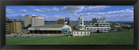 Framed Clock tower in a city, Halifax, Nova Scotia, Canada Print