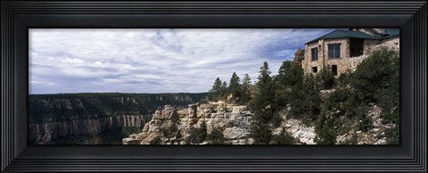 Framed Low angle view of a building, Grand Canyon Lodge, Bright Angel Point, North Rim, Grand Canyon National Park, Arizona, USA Print