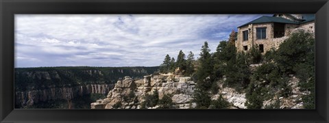 Framed Low angle view of a building, Grand Canyon Lodge, Bright Angel Point, North Rim, Grand Canyon National Park, Arizona, USA Print