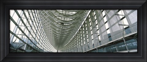 Framed Interiors of a forum, Tokyo International Forum, Marunouchi, Chiyoda, Ginza, Tokyo Prefecture, Honshu, Japan Print
