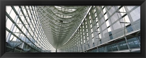 Framed Interiors of a forum, Tokyo International Forum, Marunouchi, Chiyoda, Ginza, Tokyo Prefecture, Honshu, Japan Print