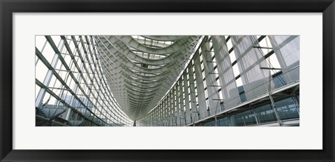 Framed Interiors of a forum, Tokyo International Forum, Marunouchi, Chiyoda, Ginza, Tokyo Prefecture, Honshu, Japan Print