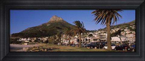 Framed City at the waterfront, Lion&#39;s Head, Camps Bay, Cape Town, Western Cape Province, South Africa Print