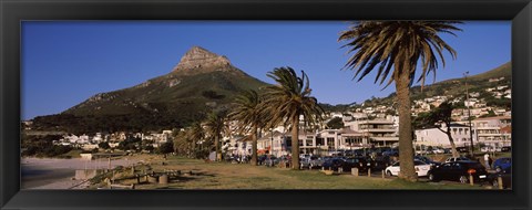 Framed City at the waterfront, Lion&#39;s Head, Camps Bay, Cape Town, Western Cape Province, South Africa Print