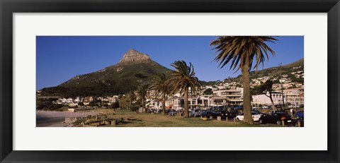 Framed City at the waterfront, Lion&#39;s Head, Camps Bay, Cape Town, Western Cape Province, South Africa Print