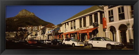 Framed Traffic on the road, Lion&#39;s Head, Camps Bay, Cape Town, Western Cape Province, Republic of South Africa Print