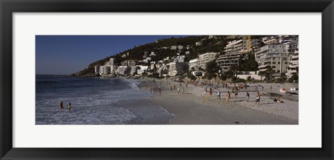 Framed Tourists on the beach, Clifton Beach, Cape Town, Western Cape Province, South Africa Print