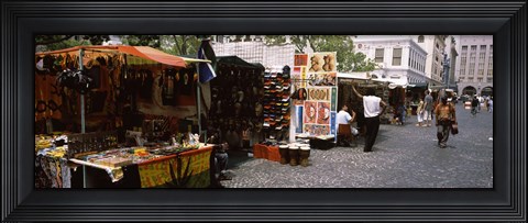 Framed Flea market at a roadside, Greenmarket Square, Cape Town, Western Cape Province, Republic of South Africa Print