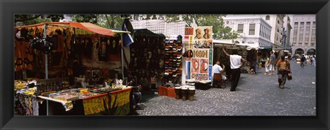 Framed Flea market at a roadside, Greenmarket Square, Cape Town, Western Cape Province, Republic of South Africa Print