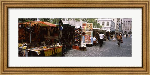 Framed Flea market at a roadside, Greenmarket Square, Cape Town, Western Cape Province, Republic of South Africa Print
