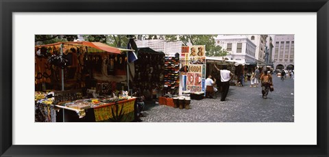 Framed Flea market at a roadside, Greenmarket Square, Cape Town, Western Cape Province, Republic of South Africa Print