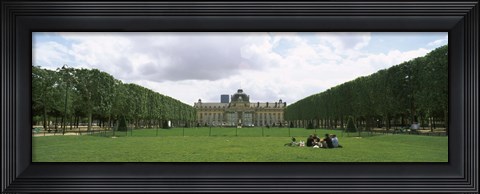 Framed Facade of a building, Ecole Militaire, Place Joffre, Eiffel Tower, Paris, Ile-de-France, France Print