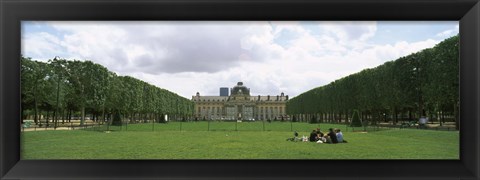 Framed Facade of a building, Ecole Militaire, Place Joffre, Eiffel Tower, Paris, Ile-de-France, France Print