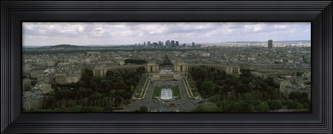 Framed Cityscape viewed from the Eiffel Tower, Paris, Ile-de-France, France Print