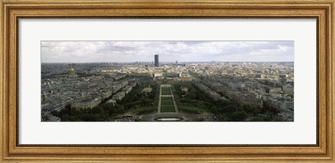 Framed view of Paris from the Eiffel Tower, Paris, France Print
