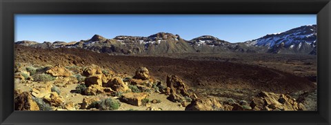 Framed Dormant volcano in a national park, Pico de Teide, Tenerife, Canary Islands, Spain Print