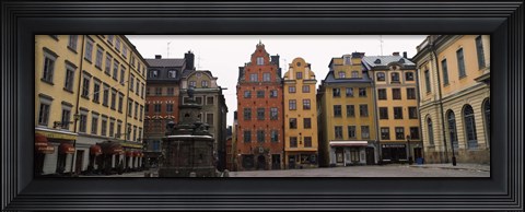 Framed Buildings in a city, Stortorget, Gamla Stan, Stockholm, Sweden Print