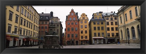 Framed Buildings in a city, Stortorget, Gamla Stan, Stockholm, Sweden Print