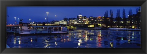 Framed Stockholm, Sweden at night Print