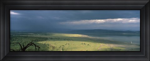 Framed Clouds over mountains, Lake Nakuru, Great Rift Valley, Lake Nakuru National Park, Kenya Print