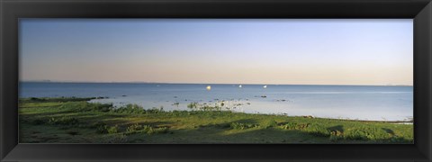 Framed Panoramic view of a lake, Lake Victoria, Great Rift Valley, Kenya Print